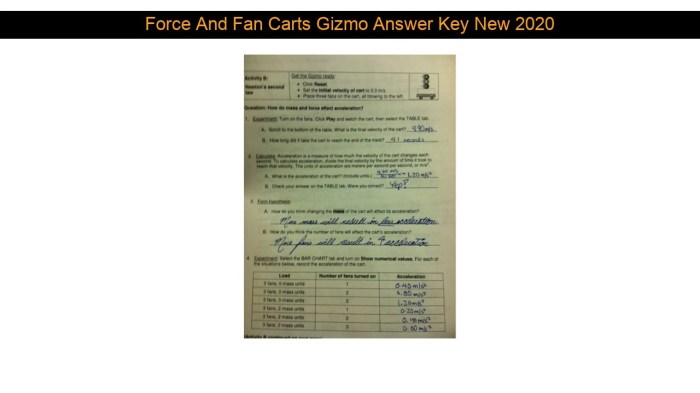 Force and fan carts gizmo answer key