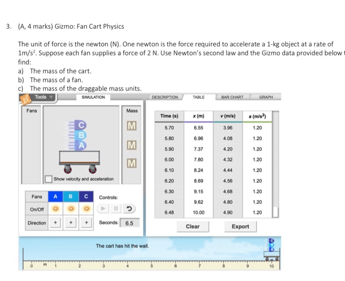 Force and fan carts gizmo answer key