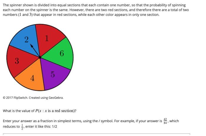 Probability spinners