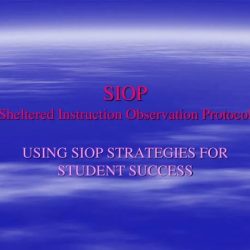 Observation instruction protocol sheltered siop model